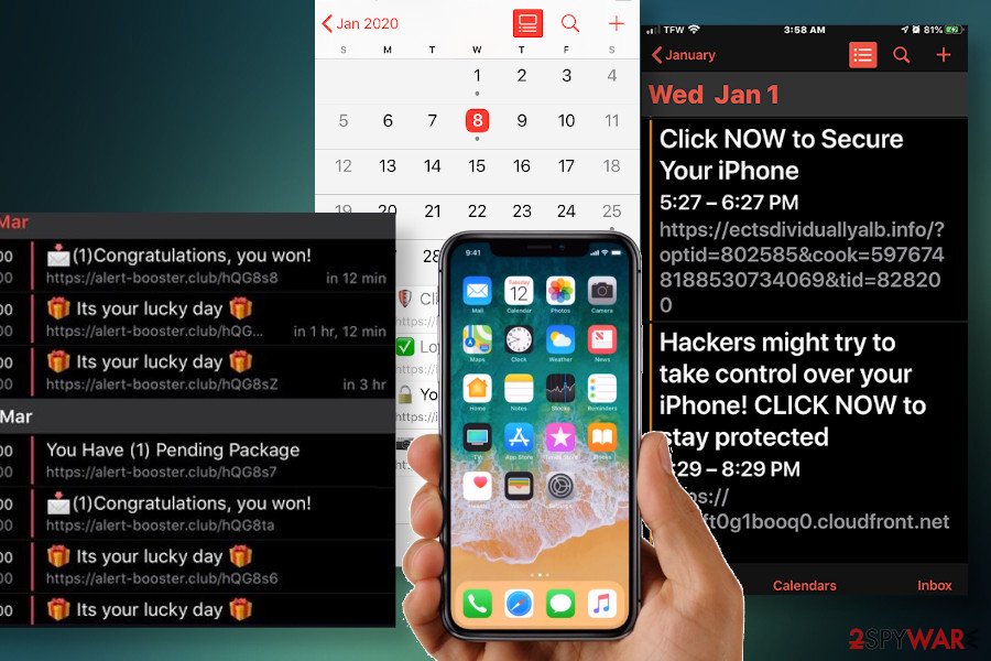 iPhone Calendar virus