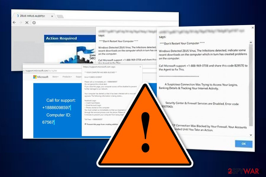 "Call Microsoft Support" scam message