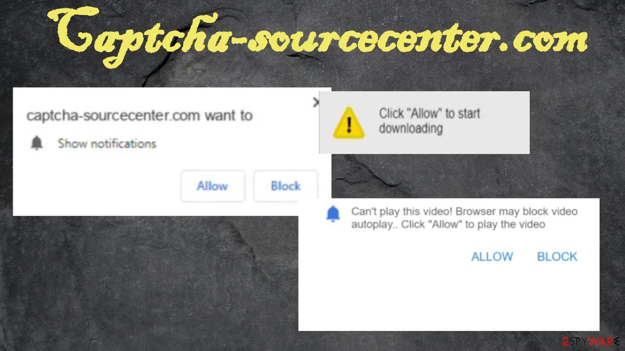 Captcha-sourcecenter.com ads