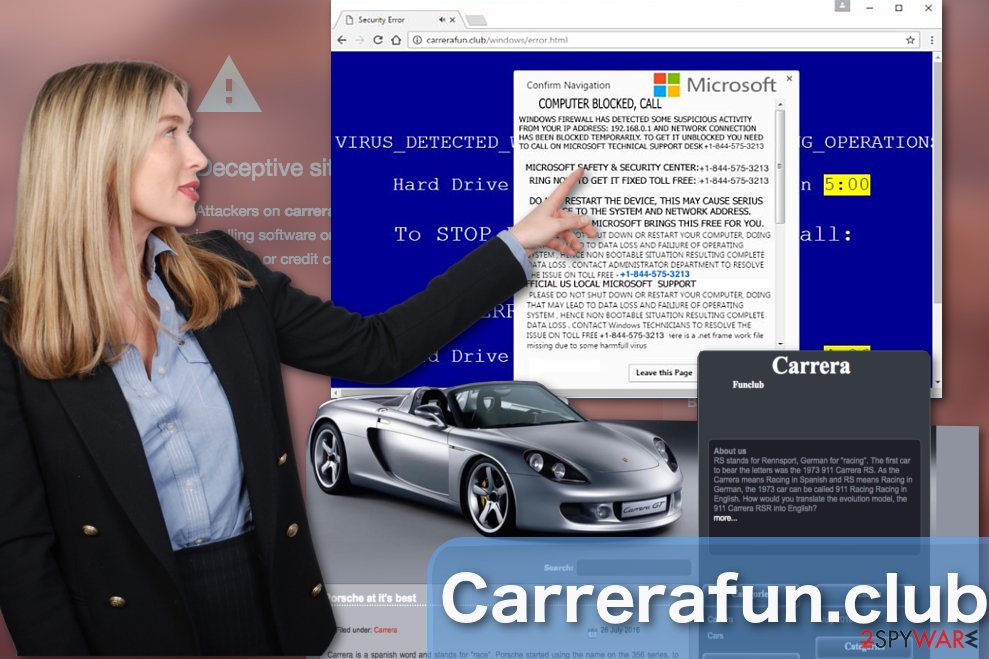 Image of Carrerafun.club adware virus