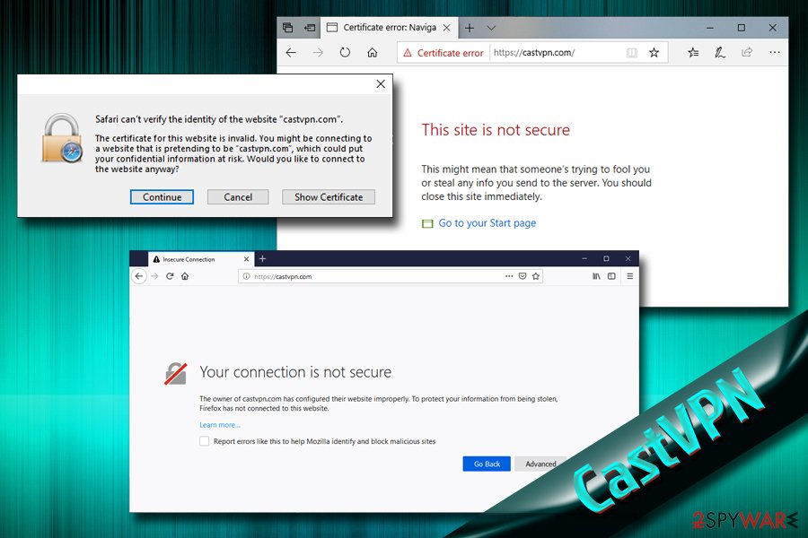 CastVPN is marked unsafe