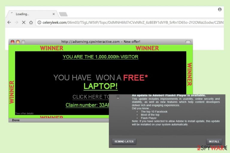 A picture of Celeryleek.com virus