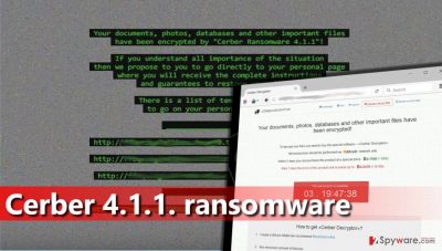 Cerber 4.1.1 ransomware attack