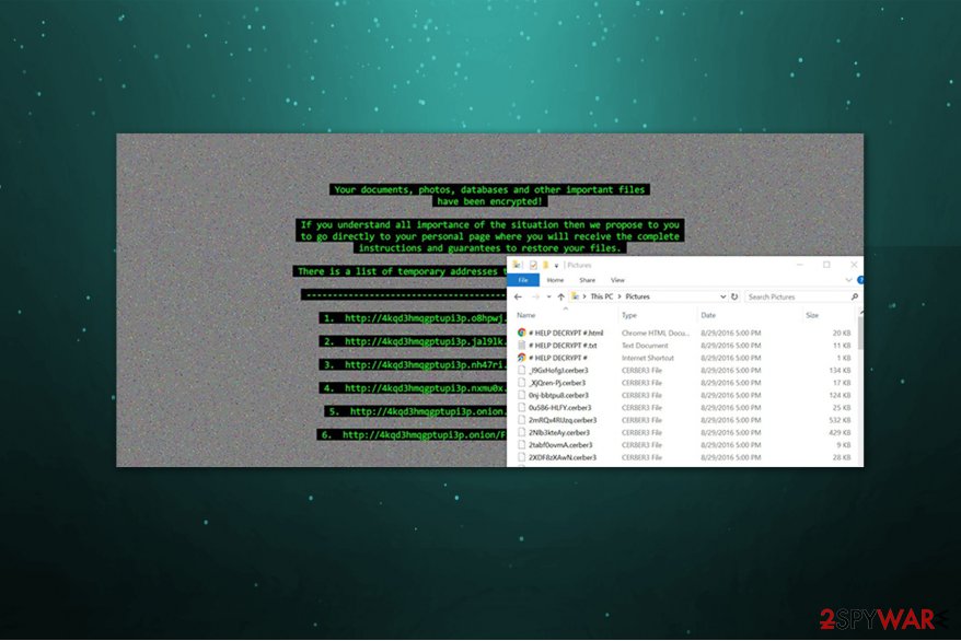 .Cerber3 file extension virus image