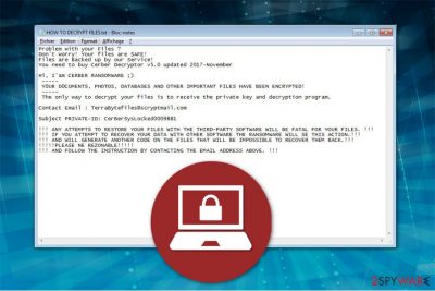 The image of CerBerSysLock ransomware