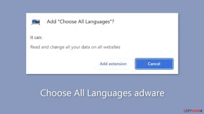 Choose All Languages adware