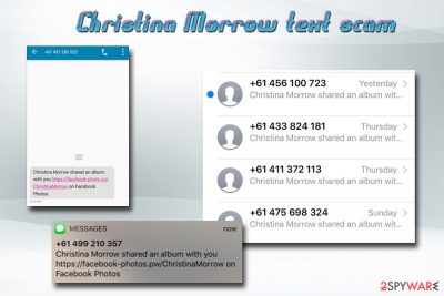 Christina Morrow text scam