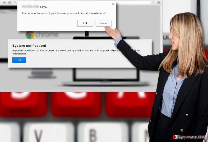 Important Additions For Your Browser Scam virus example