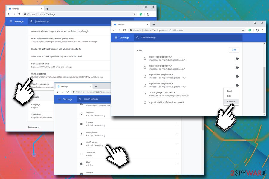 Chrome.notify-service.com notification removal