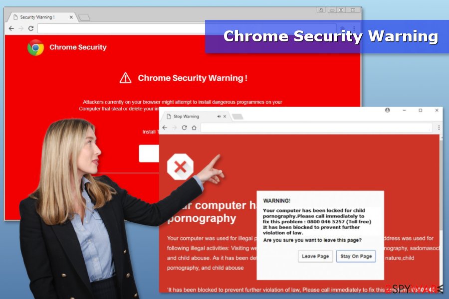 Image of "Chrome Security Warning" virus