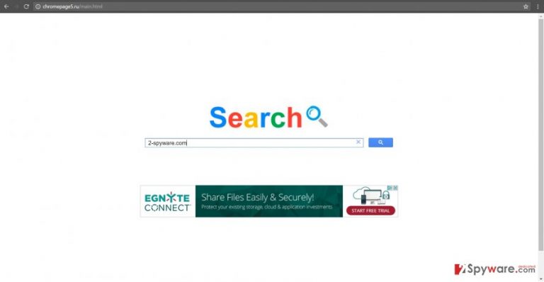 The screenshot of Chromepage5.ru 