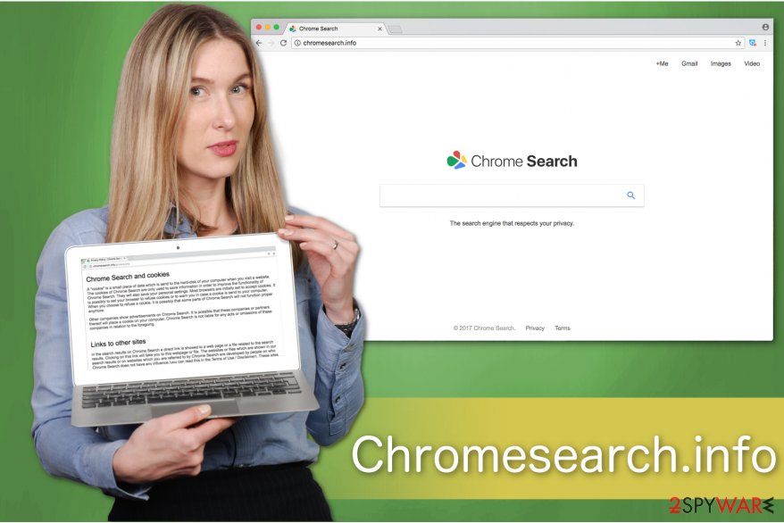 The illustration of Chromesearch.info search engine