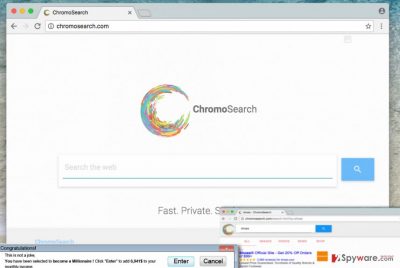 Image showing ChromoSearch.com browser hijacker