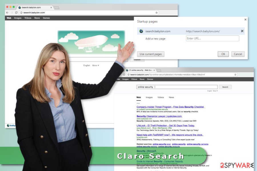 The picture of Claro Search browser hijacker