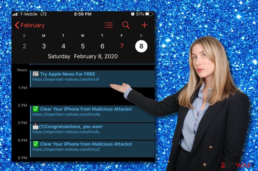 Clear your iPhone from malicious attacks calendar spam