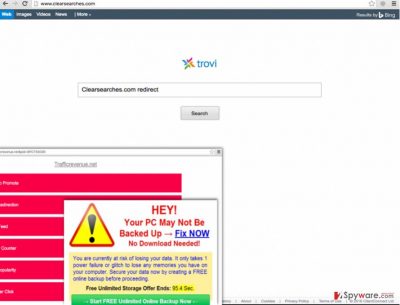 Clearsearches.com redirect issue