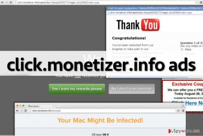 Screenshot of click.monetizer.info ads