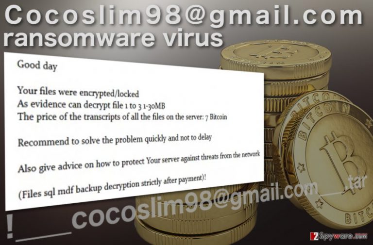 Cocoslim98@gmail.com ransomware virus picture