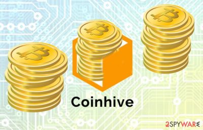 The abstract image of malicious Coinhive Miner