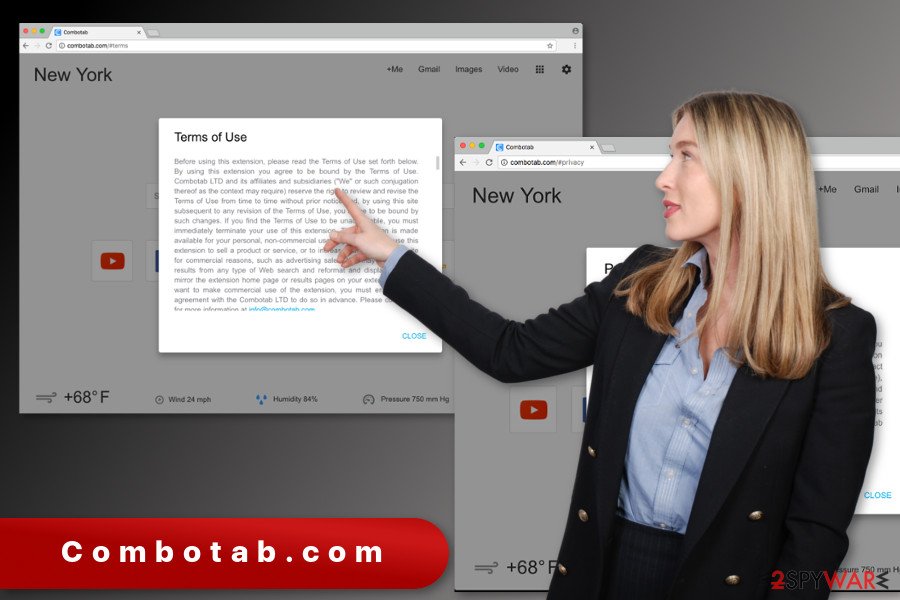 The illustration of Combotab.com virus