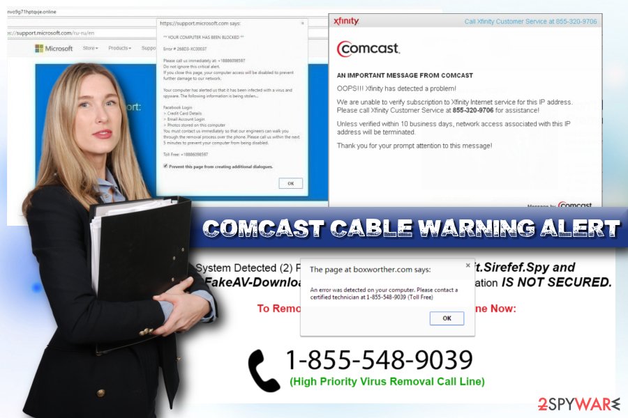 Comcast Cable Warning Alert scam