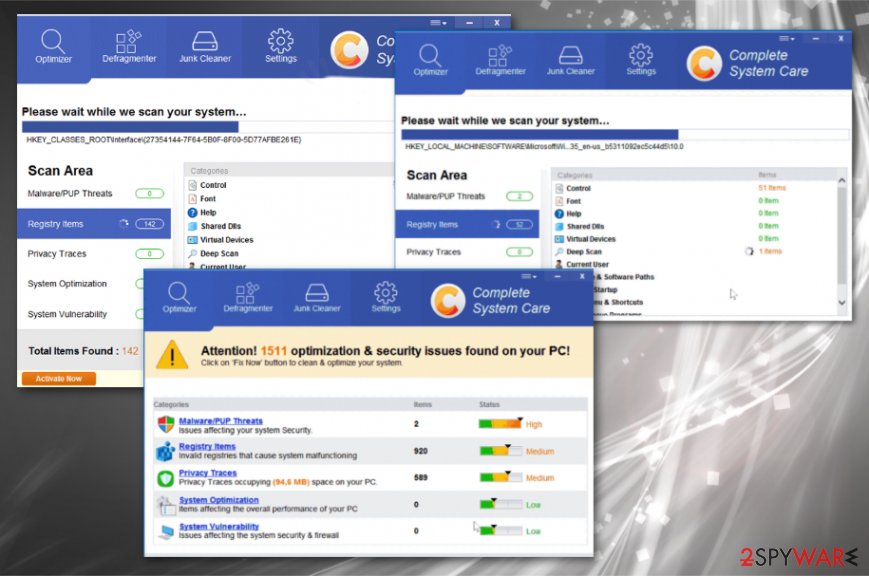 Complete System Care rogue tool