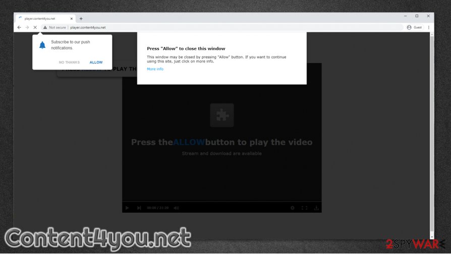 Content4you.net fake alert