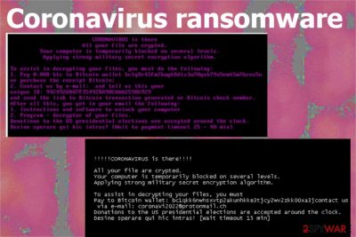 Coronavirus ransomware