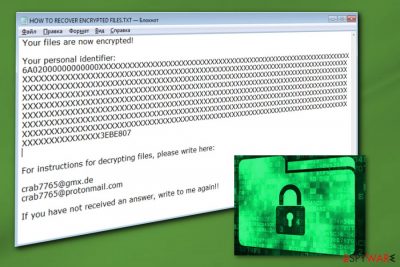 crab7765@gmx.de ransomware virus