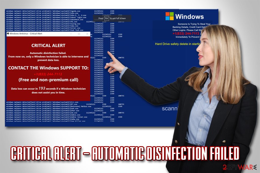 CRITICAL ALERT – Automatic disinfection failed fake alert