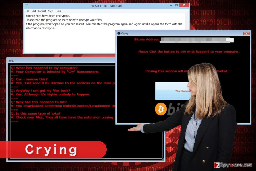 Picture of Crying ransomware virus