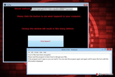Ransom note by Crying ransomware virus