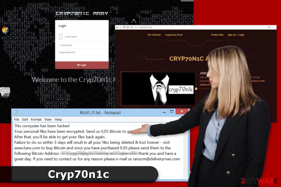 Cryp70n1c ransomware virus project