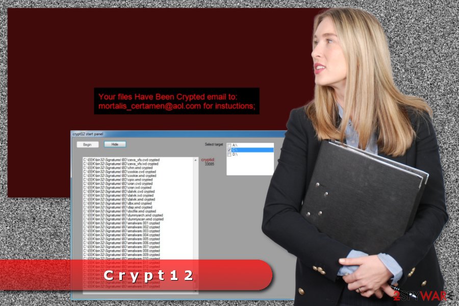 The image of Crypt12 ransomware virus