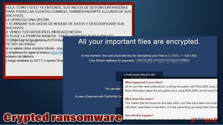 Crypted ransomware virus