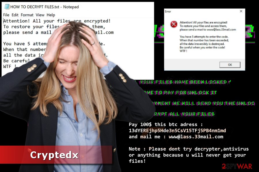 Picture of Cryptedx ransomware virus