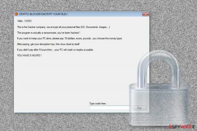 Ransom note delivered by Crypto-Blocker