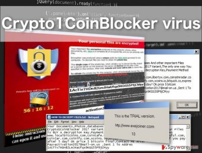 Picture of the Crypto1CoinBlocker ransomware virus