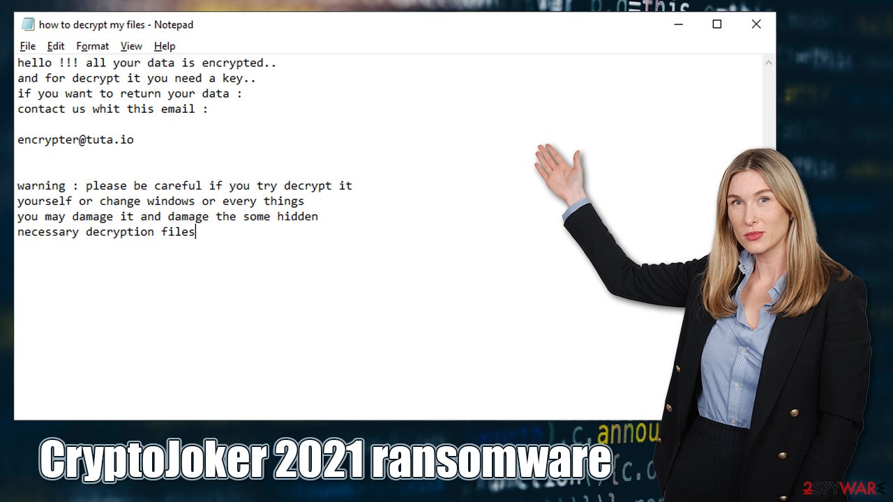 CryptoJoker 2021 ransomware virus
