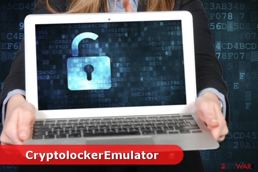 Illustration of CryptolockerEmulator ransomware virus