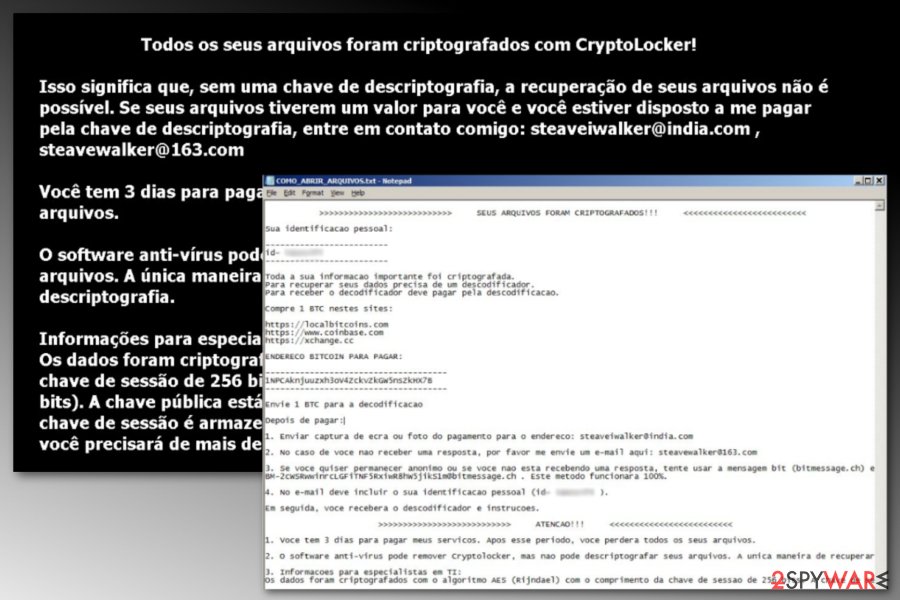 Crypton ransomware Portuguese version