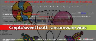 Image of CryptoSweetTooth virus ransom note