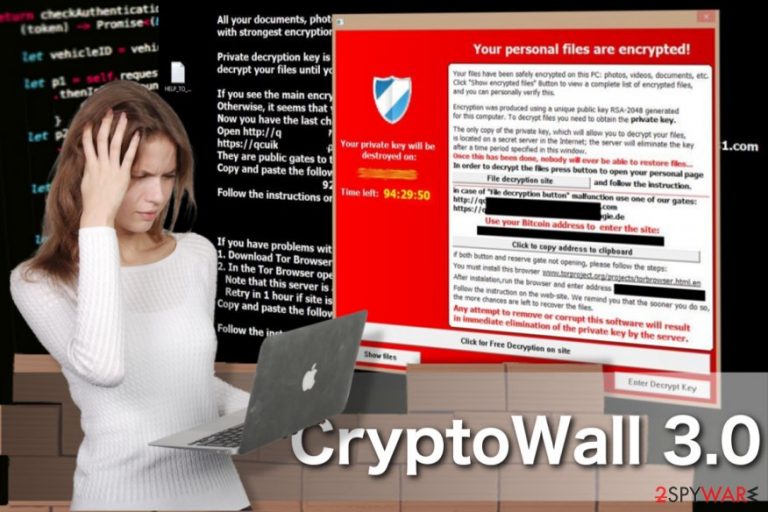Image of the CryptoWall ransomware virus