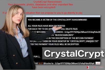 Image displaying CrystalCrypt ransomware