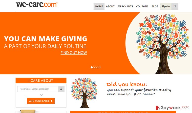CWA Donation Slider adware snapshot CWA Donation Slider adware snapshot