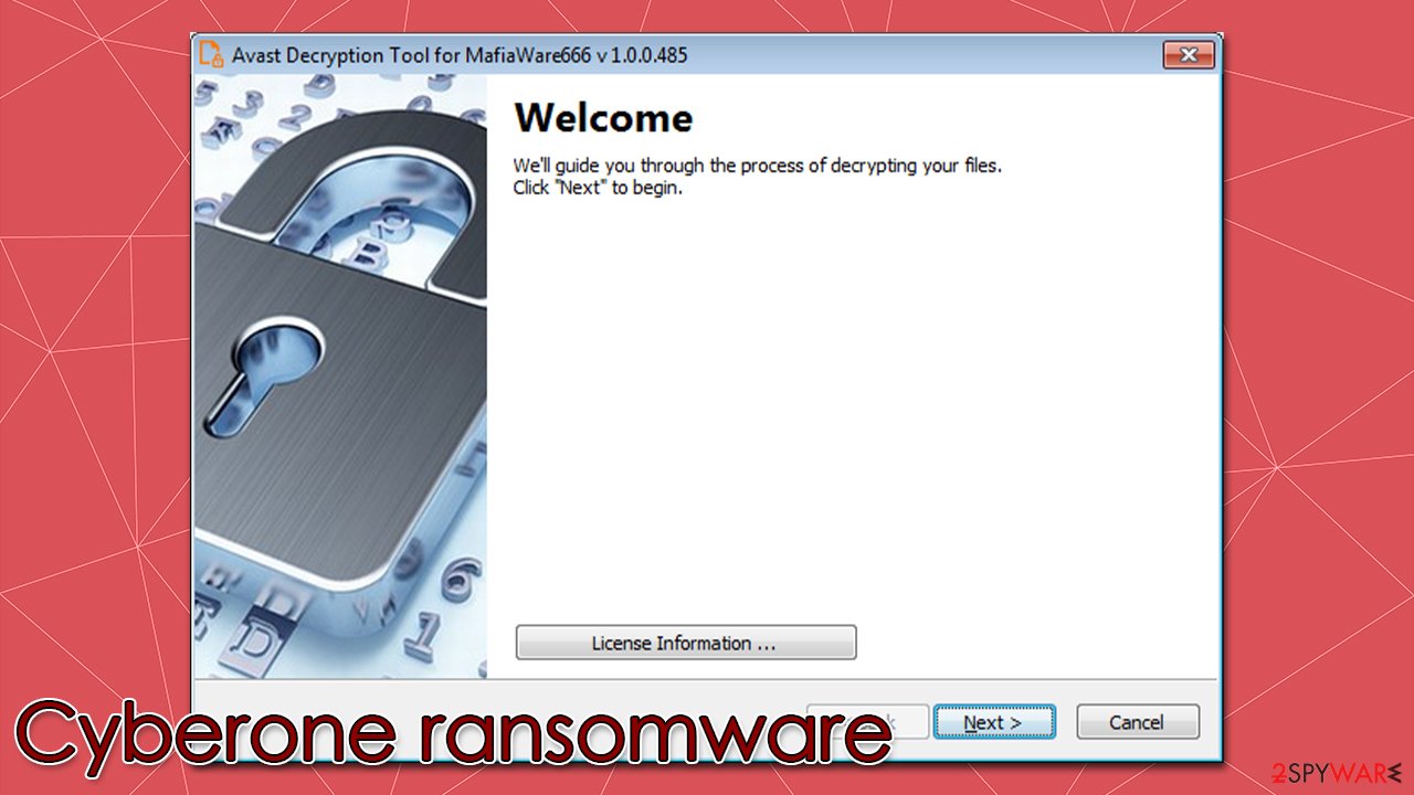 Cyberone ransomware decryptor