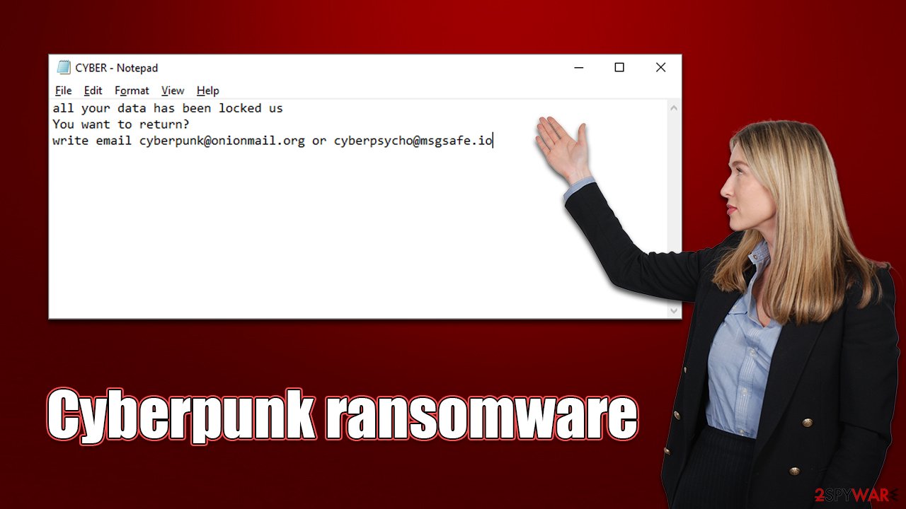 Cyberpunk ransomware virus