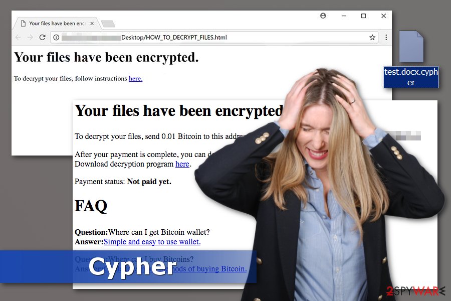 Picture of Cypher ransomware virus