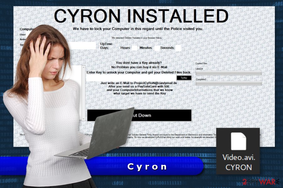 The picture of Cyron ransomware virus