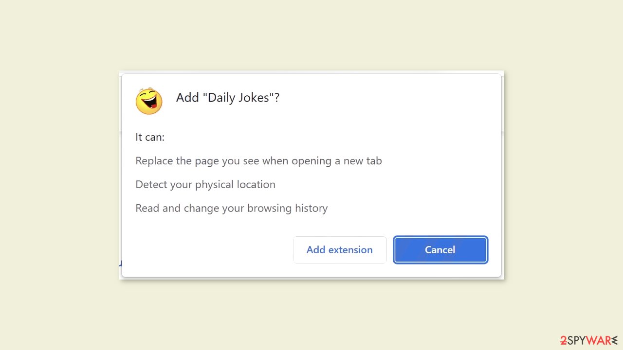 Daily Jokes browser hijacker